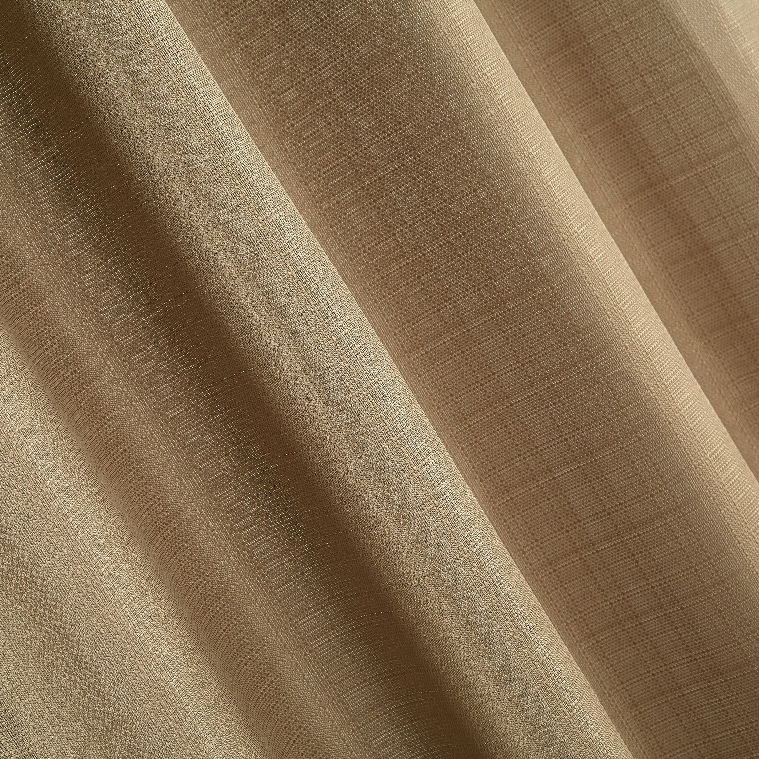 Mainstays Southport Textured Light Filtering Curtain Panel Pair, Beige, Set of 2, 40 in x 95 in