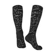 thumbnail image 4 of Balery Black Scientific Printed Novelty Socks Men's Women's Crew Socks Sports Socks Knee High Socks Cotton Socks Quirky and Cool Socks, 4 of 9