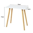 thumbnail image 2 of Aqzb Ergonomic Design Computer Desk Modern Simple Solid Wood Desk Small Table Student Study Writing Desk for Home Office White, 2 of 9