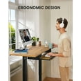 thumbnail image 5 of 48x24 Inches Adjustable Height Electric Standing Desk with Keyboard Tray,Sit Stand Up Desk Computer Desk for Home Office(Vintage Brown), 5 of 7