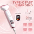 thumbnail image 5 of Hoeylife 5-in-1 Electric Shaver Rechargeable Painless Hair Remover Grooming Kit for Women, 5 of 7