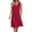 Red, variant on Admvng Women's Dress V Neck Sleeveless Casual Stretchy Summer Mid-Length Dress