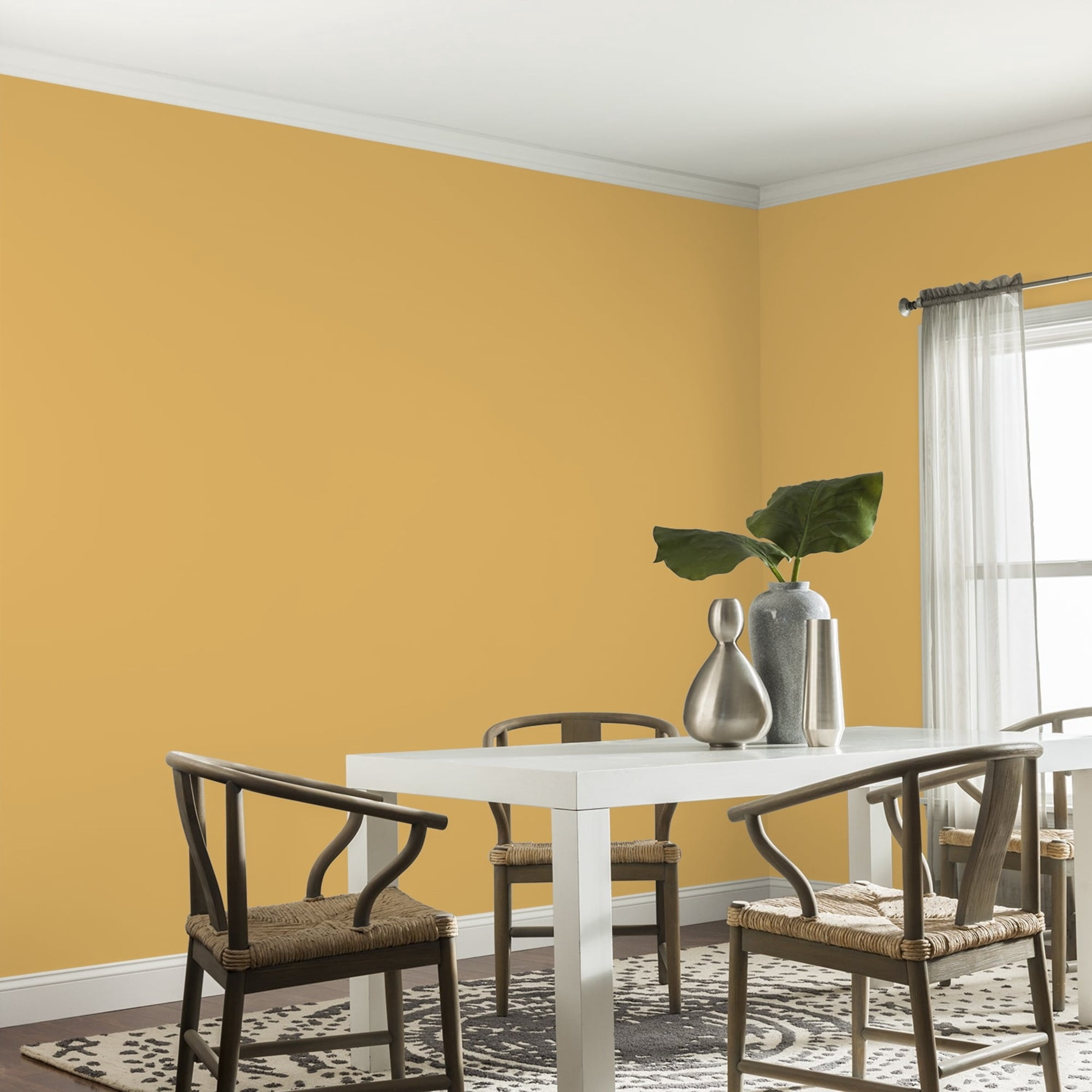 Glidden One Coat Butterscotch Bliss / Yellow Eggshell Interior Paint with Primer, 1 Gallon