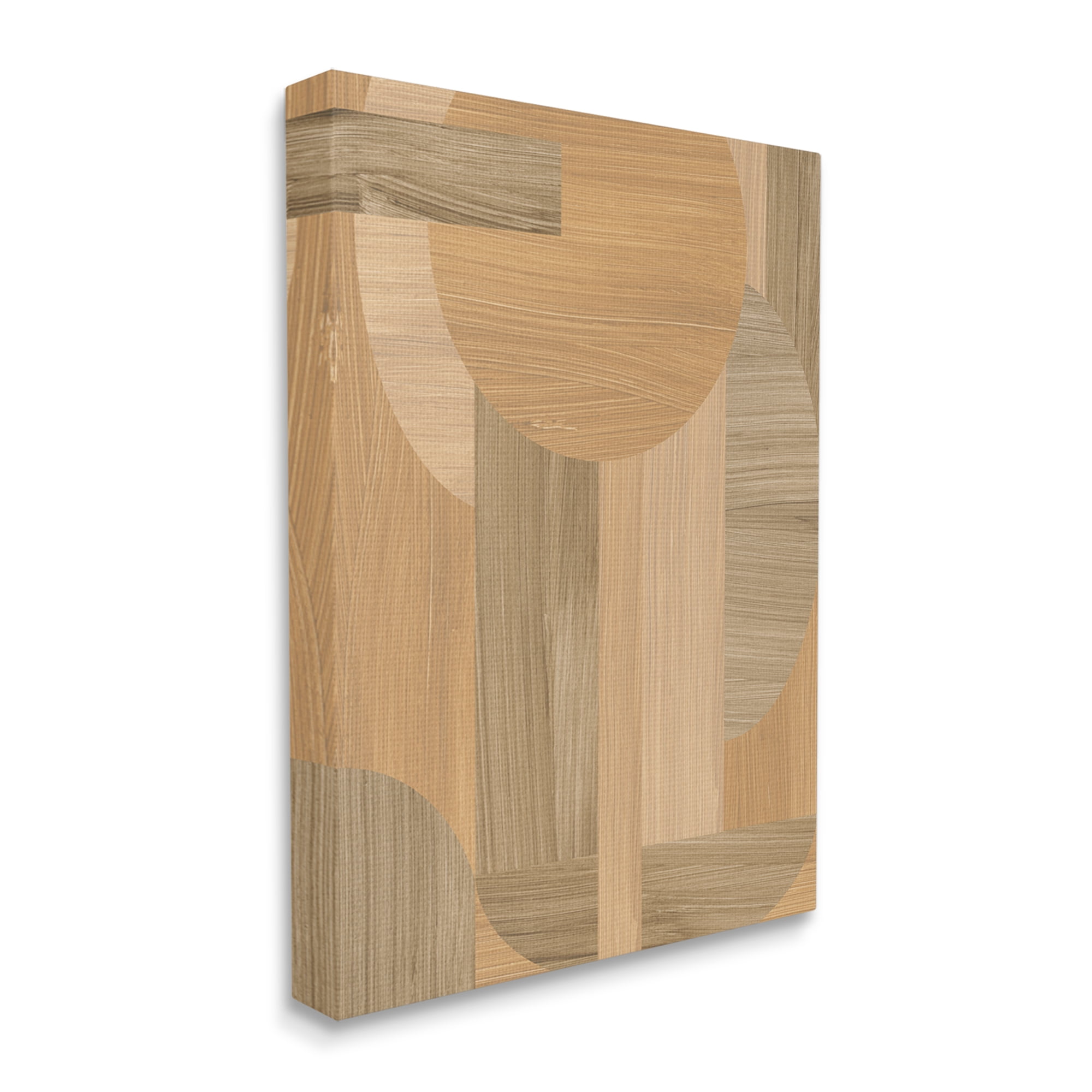 Stupell Industries Rustic Patterned Shapes Abstract Painting Gallery Wrapped Canvas Art Print Wall Art, 36 x 48