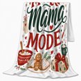thumbnail image 2 of Merry Mama Mode Baking Scene Pine Presents Cheerful, Festive Holiday Scene, Warm Flannel Blanket for Living Room and Family Room, Art Lovers Valentine's Day Gift, Festive Home Decor, 2 of 9