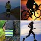 thumbnail image 2 of Brazaletes reflectantes, 2 piezas de pulsera reflectora ajustable de seguridad Parallelbars, banda reflectante de alta visibilidad nocturna, equipo reflectante para correr para ciclismo, trotar,, 2 of 5