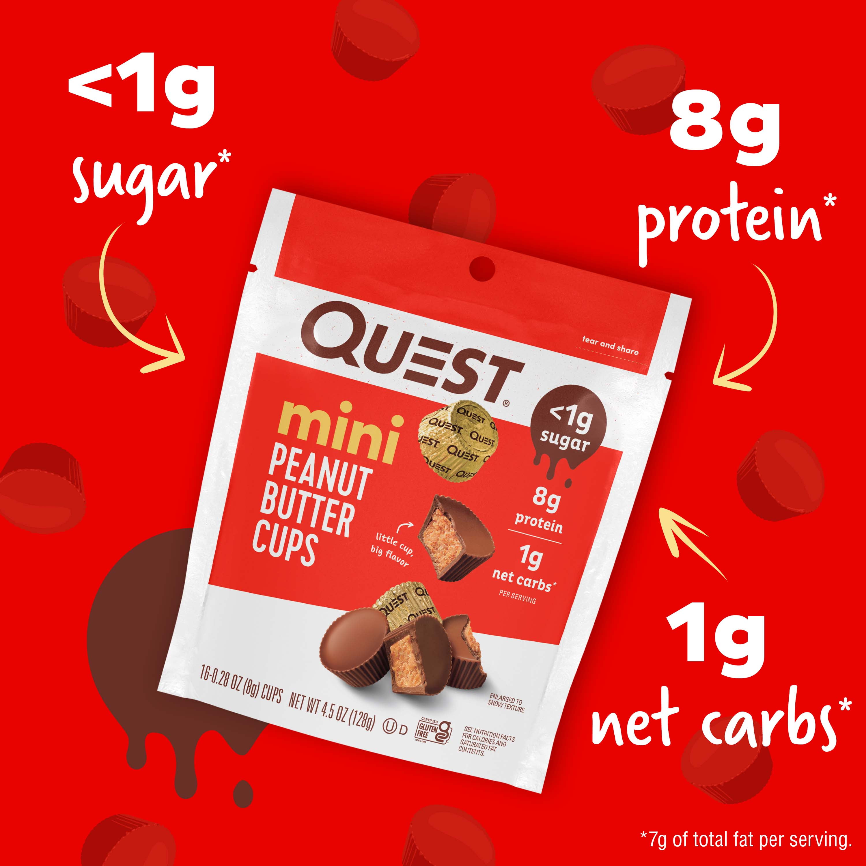 Peanut Butter Cups with 11 grams of Protein (2 Cups per Package / 12  Packets) by Quest Nutrition at the Vitamin Shoppe