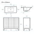 thumbnail image 2 of Cascade 48" Freestanding Bathroom Vanity in Green Oak with Black Sink Top, 2 of 7