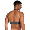 thumbnail image 4 of Camiseta sin mangas brillante para gimnasio, ropa para hombre, Top corto elástico sin mangas, trajes con formas del cuerpo, camisetas de Fitness de Color sólido, chaleco de culturismo, 4 of 5