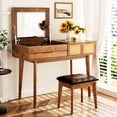 thumbnail image 2 of Safe and Durable - Choose a Makeup Vanity Set with Strong Solid Wood Construction, 2 of 4
