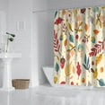 thumbnail image 4 of Rideau de Douche pour la Récolte d'Automne et l'Action de Grâce, Rideau de Bain Réutilisable avec Crochets en Tissu Polyester de Base pour Salle de Bain, Rideaux pour Halloween, Action de Grâce, Noël, Hôtel, Dortoir, 4 of 5