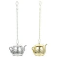 thumbnail image 1 of 2Pcs Stainless Steel Tea Strainer Loose Leaf Tea Steeper Portable Tea Infuser for Home Office, 1 of 8