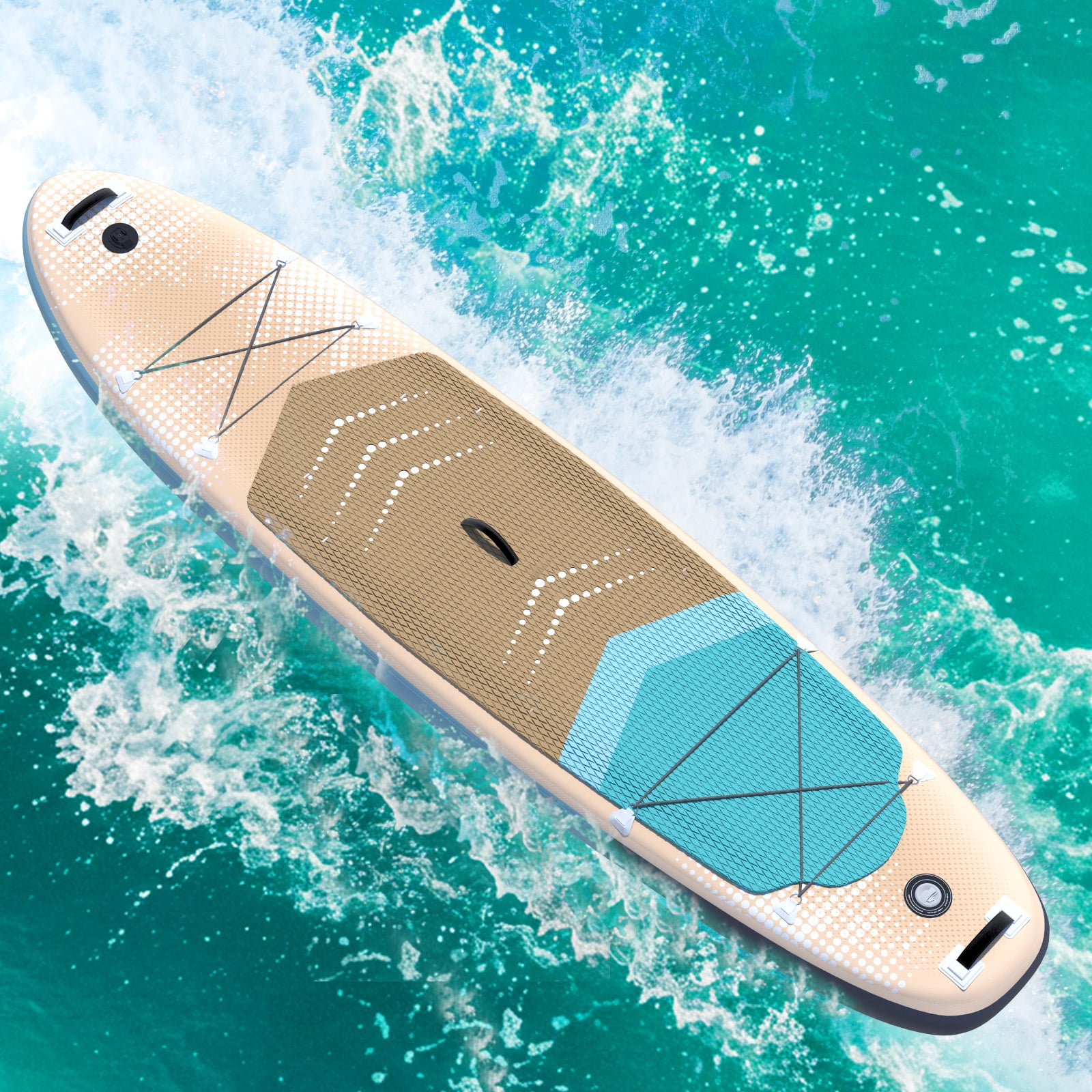 Danrelax 10.5' Inflatable Stand Up Paddle Board SUP Kit with Paddle, Pump, Backpack, Orange