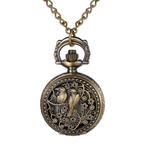 Avaner Women's Analog Quartz Skeleton Pocket Watch: Arabic Numeral Necklace Sweater Chain Watch - Suitable for All Seasons