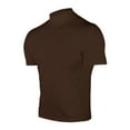 thumbnail image 5 of WTXUE T-Shirts Short Sleeve, Mock Neck Shirts for Men Male Summer Solid T Shirt Blouse Turtleneck T Shirt Solid | Casual for Men Brown XXL, 5 of 8