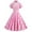 Pink b Dress for Women, variant on safuny Women's Tea Length A Line Dress Solid Color Crew Neck Short Sleeve Elegant High Waist Retro Prom Party Trendy Dresses Holiday Beige S