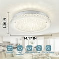 thumbnail image 5 of Lzawvm Ceiling Light Fixture Flush Mount Dimmable 4000K Crystal Ceiling Light 14 Inch Kitchen Light Fixtures for Bedroom Hallway Living Room 24W, 5 of 11