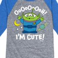 thumbnail image 3 of Toy Story - Alien Ooh I'm Cute - Toddler & Youth Raglan Graphic T-Shirt, 3 of 4