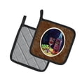 thumbnail image 2 of Carolines Treasures 7185PTHD Red Wine Bottle and Glass Pair of Pot Holders , 7.5HX7.5W, multicolor, 2 of 3