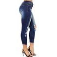 thumbnail image 5 of Idoravan Jeans for Women Clearance under $5 Women Hole Skinny Pencil Stretch Slim Fitness Pants Trousers, 5 of 9