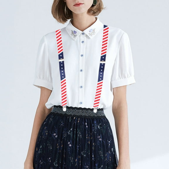 Toyvian Clip on Suspenders for Men Y-shaped Multi 1Set Fashion and Chic Adjustable to Hold Pants Up