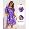 thumbnail image 2 of Ekouaer Moo Moos for Women Button House Dresses with Pockets, 2 of 6