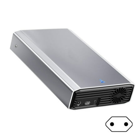 Yammee Aluminium Hard Drive Enclosure 5Gbps with Cooling Fan for 2.5/3.5 SATAs Drives Type C 3.1 Hard Drive Case