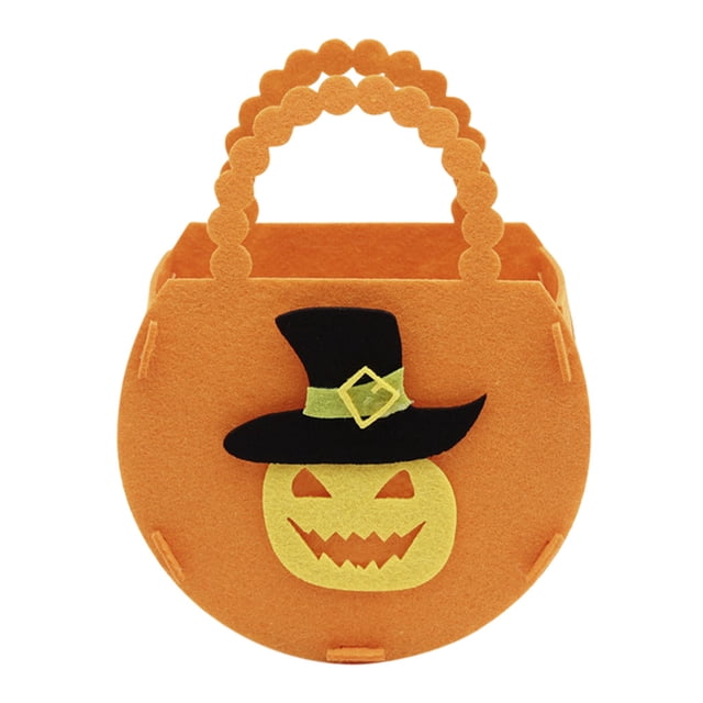 Yousi Rangement Textile Maison, Étui de Rangement, Sac Sourire Citrouille Sac à Bonbons pour Enfants Sac à Main Décoration de Fête d'Halloween