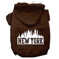 thumbnail image 2 of Mirage Pet 62-81 MDBR New York Skyline Screen Print Pet Hoodies, Brown - Medium 12, 2 of 3