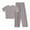 Khaki, variant on KAUOD Girls 2 Piece Outfits Summer Casual Loose Short Sleeve Pullover Tops & Wide Leg Pants Sets Tracksuit New Sweats for Girls