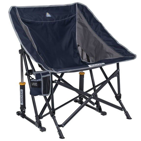 GCI Outdoor Pod Rocker Foldable Rocking Camp Chair with Carry Bag, Indigo