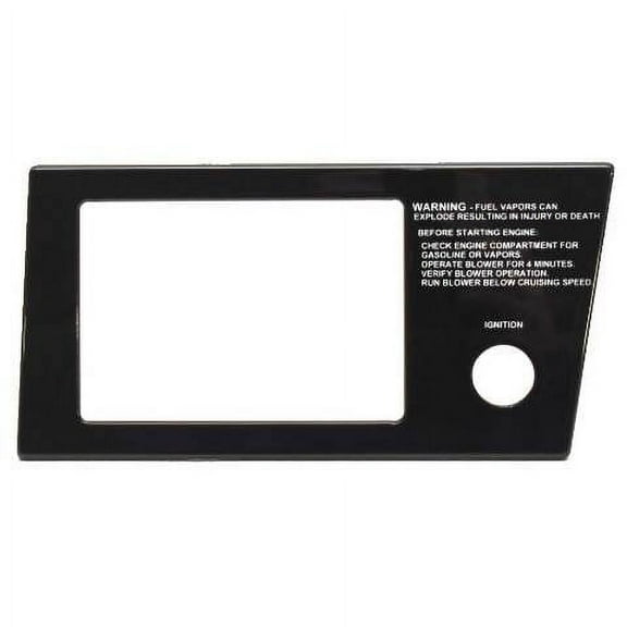 Cobalt Boat Blank Ignition Panel 503135BL | 9 3/4 x 4 7/8 Inch Black Plastic