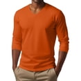 thumbnail image 2 of Plebaso Mens Long Sleeve V Neck Shirts Casual Loose Tee for Men Lightweight Solid Color Pullover Tops, 2 of 6