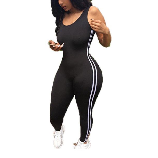 Diconna Newest Women One Piece Workout Sleeveless Skinny Fitness