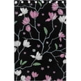 thumbnail image 5 of Coolnut White Pink Flowers Thermal Insulated Blackout Grommet Printed Window Curtain, 84"x55" 100% Polyester for Living Room Home Decoration, 2 Panels, Symmetry, 5 of 6