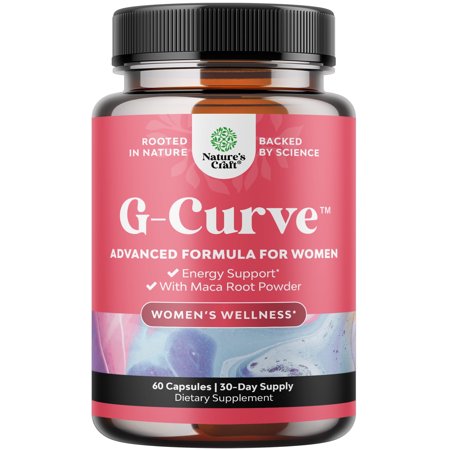 Natures Craft G-Curve Maca Root & Horny Goat Weed Supplement Blend for Women’s Wellness, 60 Ct