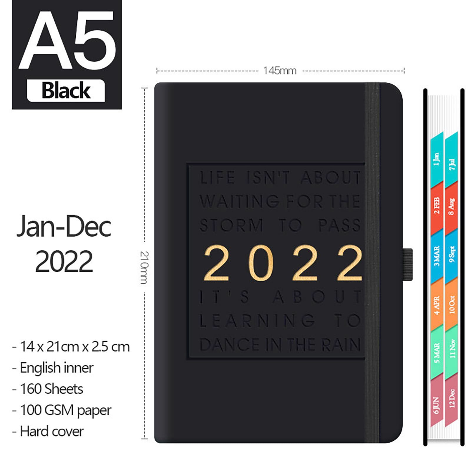 Awdenio 2022 Daily Planner Schedule Book 2022-2023 Weekly & Monthly Planner From Jan 2022 To Dec 2022 A5 Notebook | Walmart Canada