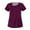 Dark Purple, variant on Scrub Tops Women Casual Womens Scrub Tops Fashion Short Sleeve Slant Neck Solid color Loose Fit with Pockets Pullover Shirts Tops 2024 with Pockets Scrub Tops Women(Purple,3XL)