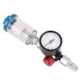 thumbnail image 1 of Graflsoa 1/4" Mini In-Line Air Pressure Regulator with Gauge, Water Trap Filter, and Quick Connector for HVLP Spray Systems, Durable Metal Construction, Adjustable Pressure Control, Multiple Gauge, 1 of 7