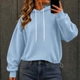 thumbnail image 4 of Hurxie Women's Crop Pullover Hoodie Sweatshirt with Kangaroo Pocket, 4 of 6