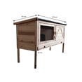 thumbnail image 3 of Vivifying Outdoor wooden Rabbit Hutch with open-up roof Guinea Pig Hutch Rabbit Cage Bunny Cage Bunny Hutch with Pull Out Tray, 3 of 7