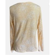 Hang Ten Yellow Long Sleeve Floral Sun Protection Shirt XL