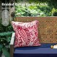 thumbnail image 5 of MF Studio 4-Piece All-Weather Rattan Patio Furniture Set, Outdoor Conversation Set with Wood Table, Brown and Navy Blue, 5 of 10