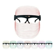 GLO24K 7 Color LED Light Therapy Face Mask, Anti-Aging Skin Rejuvenation Device for Wrinkles, Acne, Firming & Brightening, Facial Treatment Mask for Youthful Radiant Skin