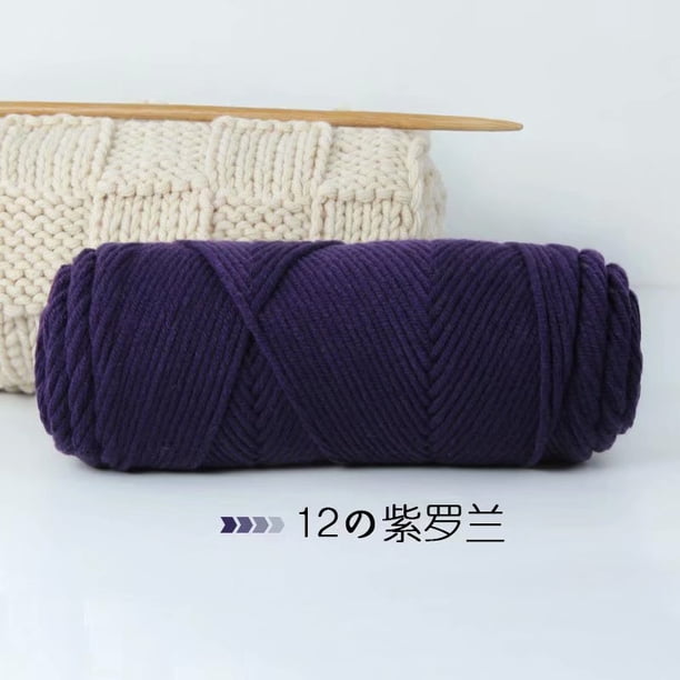 Xiao Hua Hilo de lana para tejer y hacer crochet: hilo premium teñido a mano, suave y duradero, Hometown Yarn, 500 g, violeta.