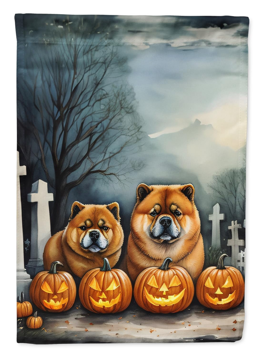 Vizsla Spooky Halloween Garden Flag 11.25 in x 15.5 in