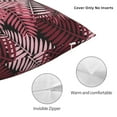 thumbnail image 5 of YFYANG Square Decorative Throw Pillow Case (Without Pillow Insert), Pink Leaves Texture Bedroom Sofa Car Cushion Cover, 26"x26", 5 of 9