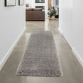 thumbnail image 2 of LBaiet 2' x 8' Gray Solid Rectangular Shag Rug Runner, 2 of 4
