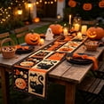 thumbnail image 6 of Vintage Halloween Table Runner Halloween Decor, Retro Linen Table Runner, Primitive Ghost Pumpkin Black Cat Bat, Seasonal Kitchen Dining Home Decor, 6 of 6
