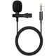 thumbnail image 1 of Micrófono de solapa, micrófono de solapa para teléfono móvil y PC, micrófono de solapa con cable de extensión de 1,5 m, perfecto para canciones K, entrevistas, vlogs, podcasts, etc., 1 of 4